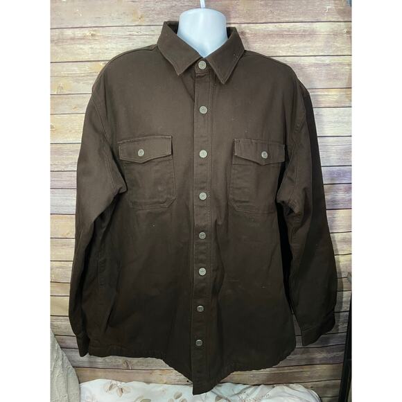Duluth Trading Co Canvas Coat – Men’s 2XL Tall, Brown Flannel-Lined Workwear - Picture 2 of 12